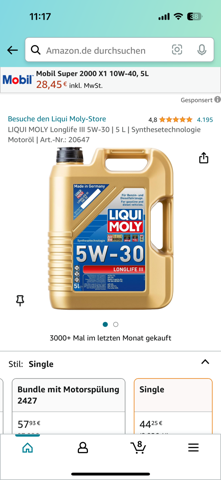 5W-30 Dieselöl: Unterschied zwischen ATU und ? (Motor, BMW, Motoröl)