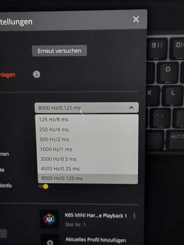 Abfragerate maus und tastatur? (Laptop, Hertz)