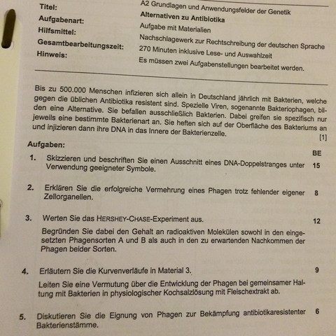 Abitur Biologie 16 Schule Genetik