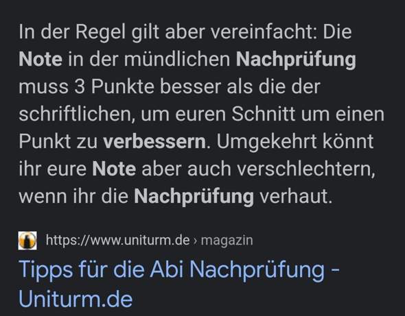 Abitur: mit Nachprüfung Note verbessern? (Schule, Noten)