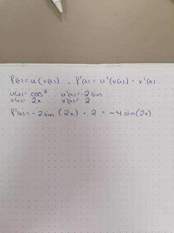 Ableitung von cos^2(2x)?