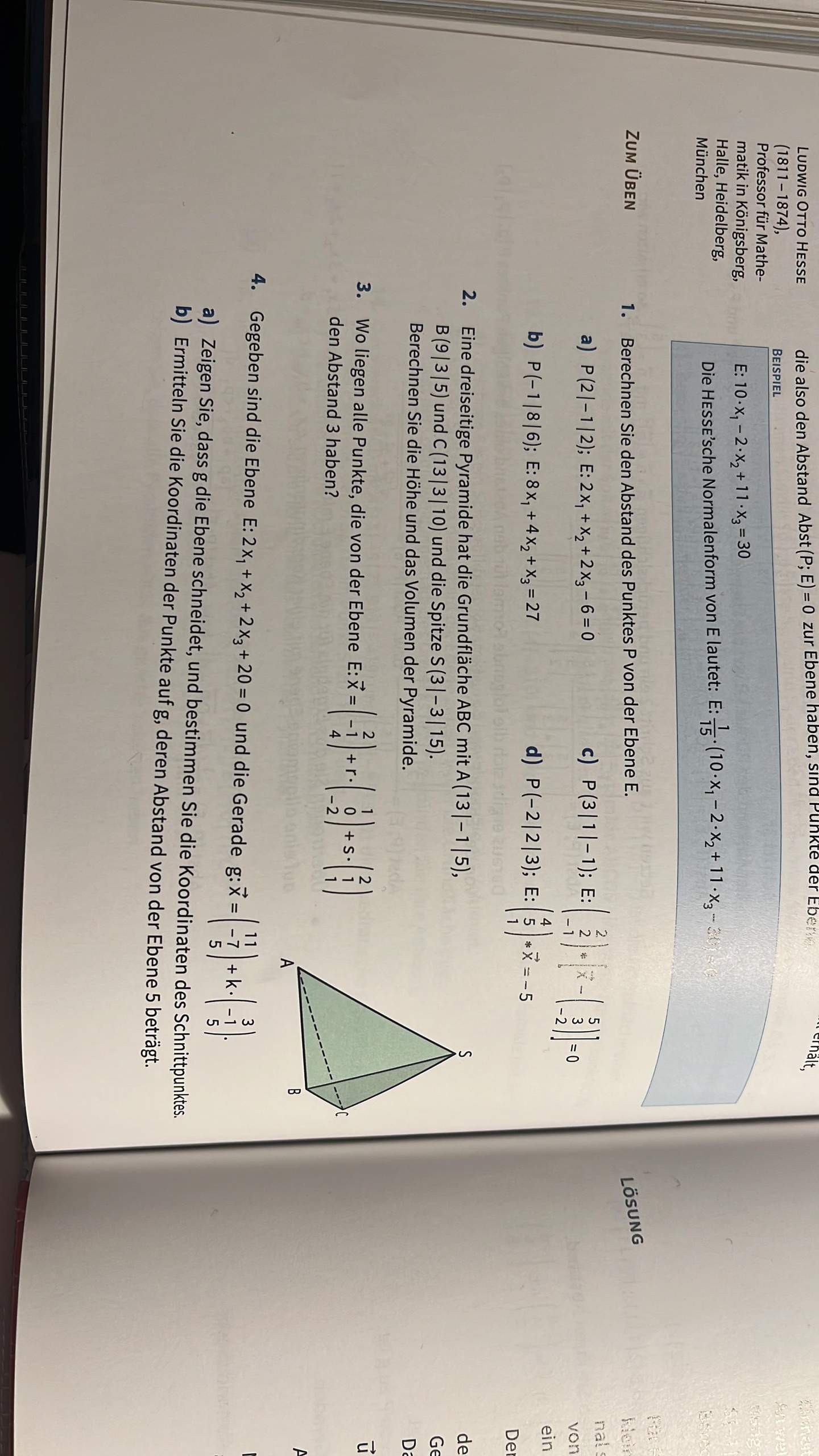 Abstand Bestimmung zwischen Punkt und ebene? (rechnen, Mathematiker