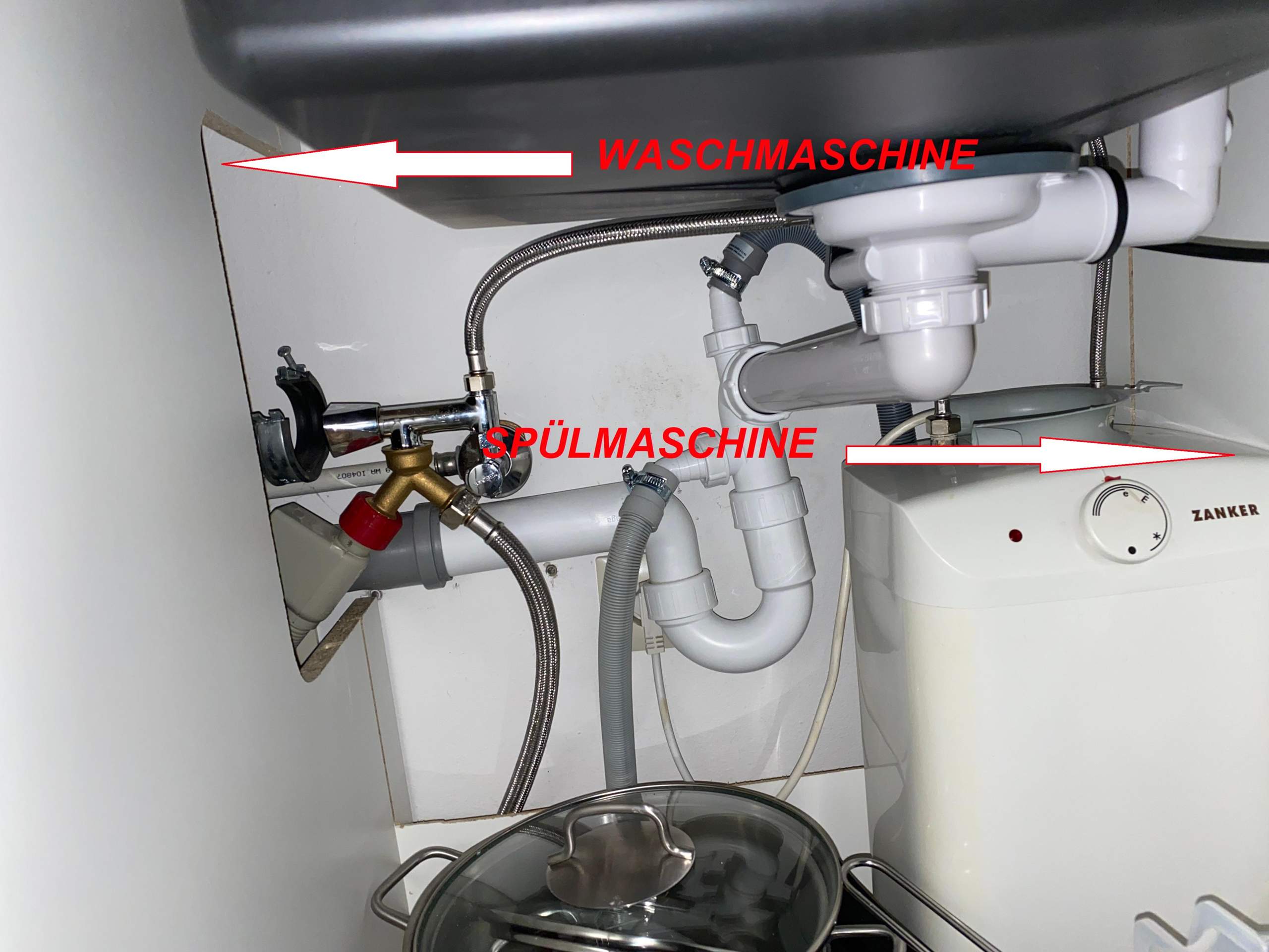 Abwasser Geschirrspüler korrekt angeschlossen? (Küche, Waschmaschine,  Spülmaschine)
