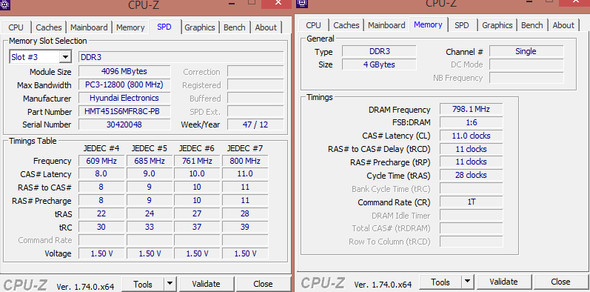 RAM Datenblatt CPU-Z - (Computer, Notebook, RAM)