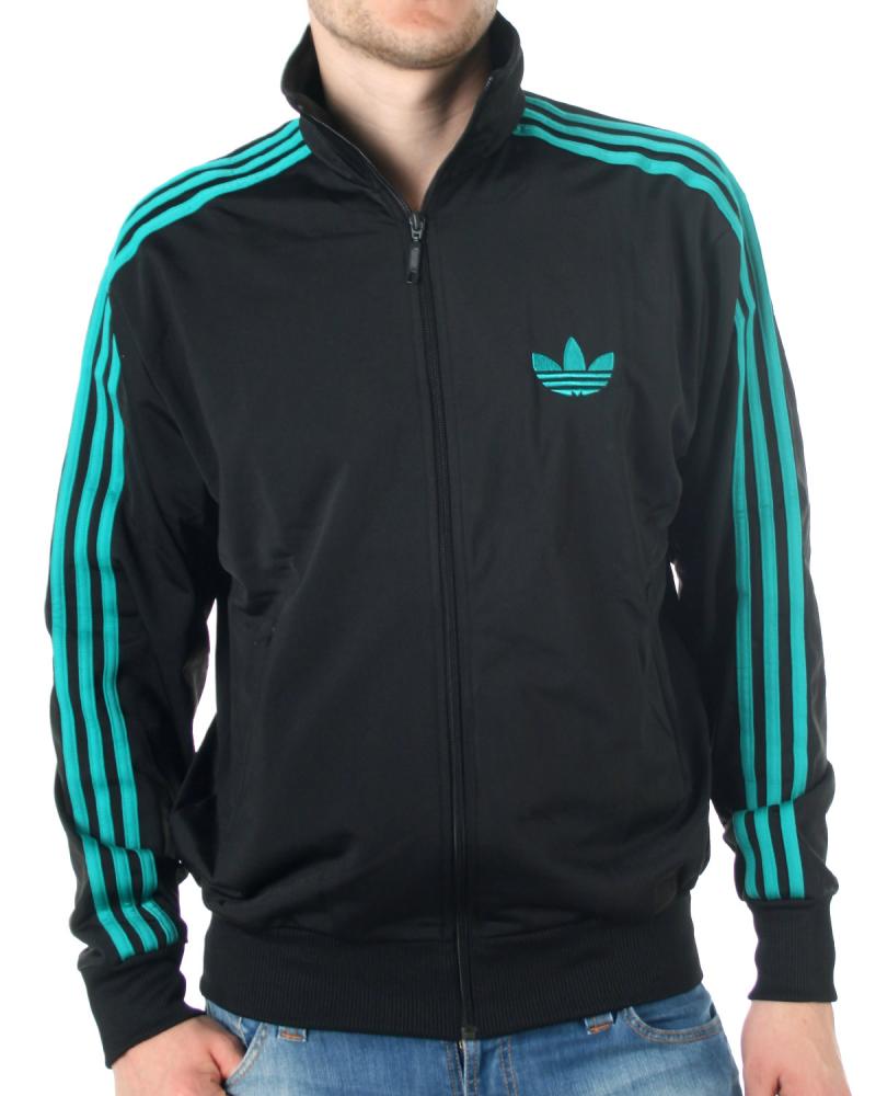 Adidas Jacke in Schwarz-Türkis gesucht (retro)