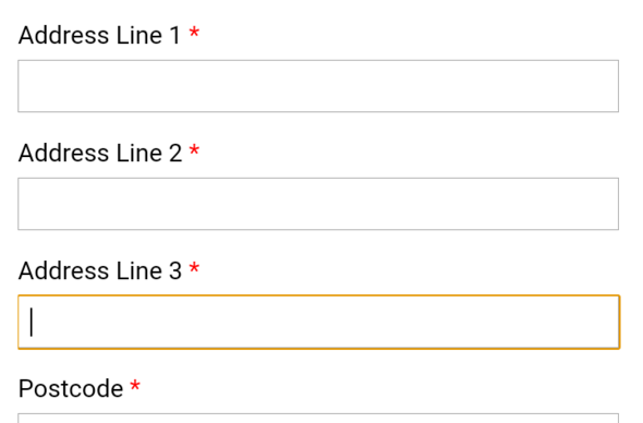 Adress Line 1,2 und 3 ausfüllen? (Adresse)