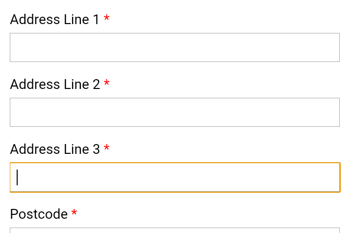 Adress Line 1,2 und 3 ausfüllen? (Adresse)