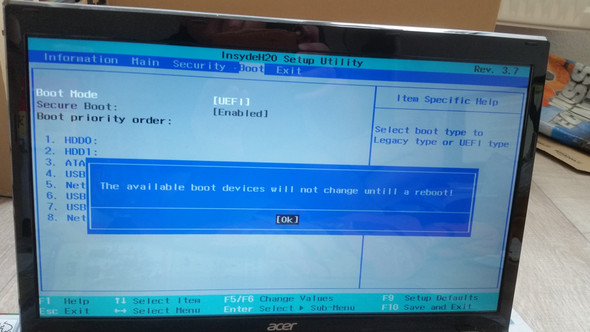 Screenshot Boot-Reihenfolge - (Computer, PC, Windows)