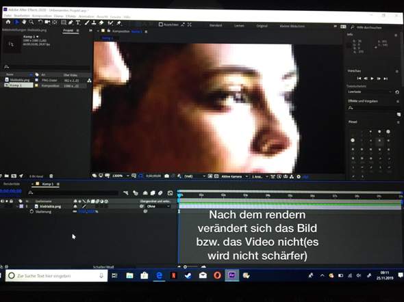 After Effects Verpixelte Bilder Und Automatisch Falsche