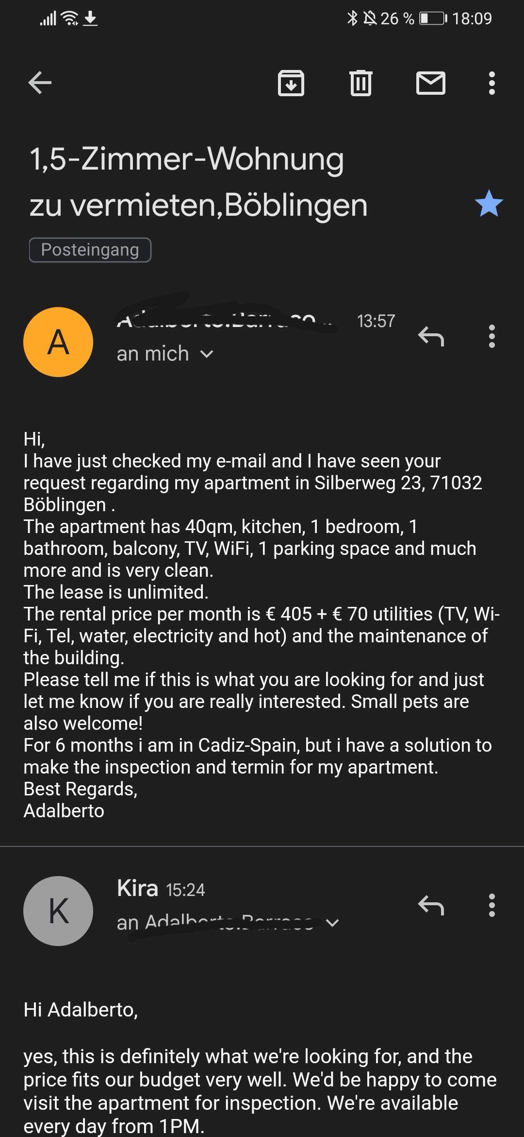 Airbnb Scam? (Wohnung, mieten) Airbnb Scam? (Wohnung, mieten)