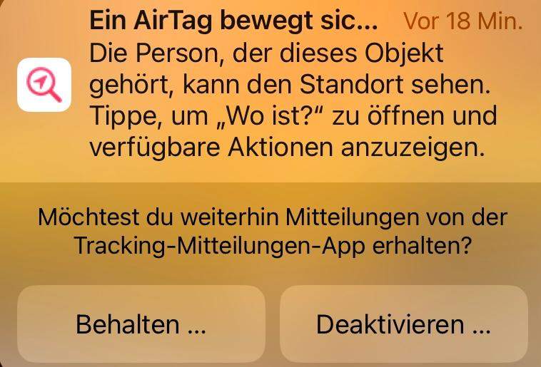 Ein Airtag Bewegt Sich Mit Dir Deaktivieren AirTag bewegt sich mit mir -Hilfe? (Tierhaltung, Hundehaltung, Gassi)