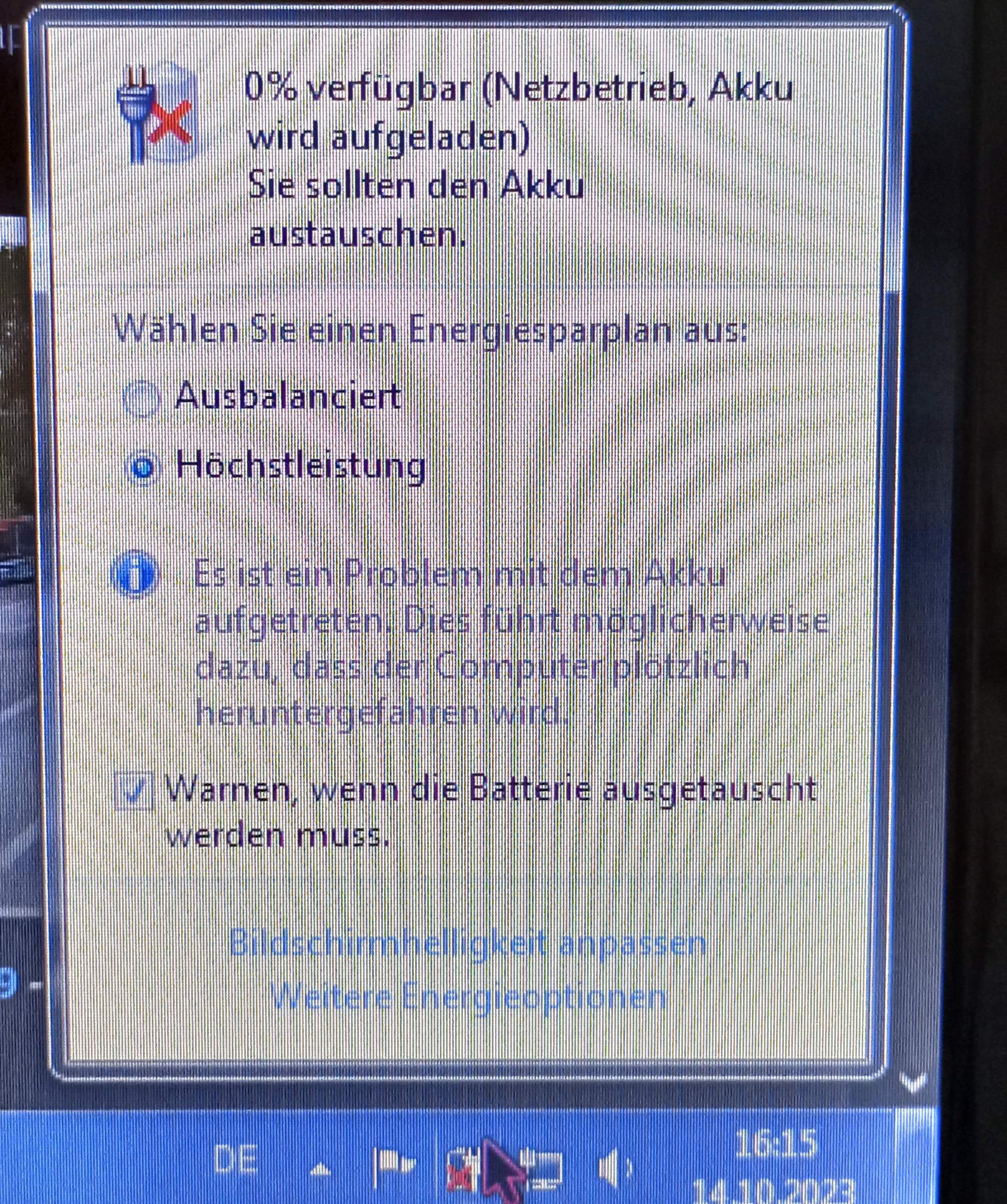 Akku muss ausgetauscht werden!? (Laptop, Lenovo)