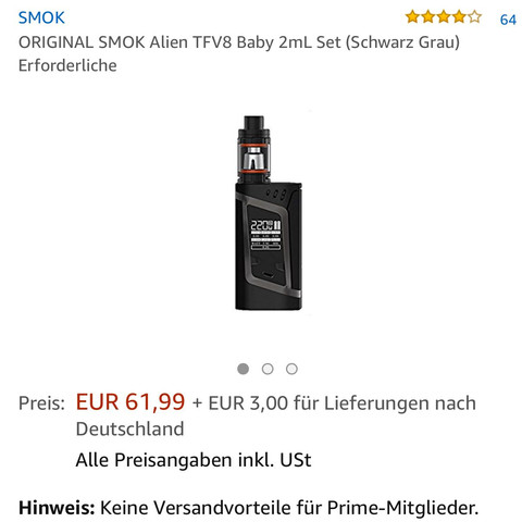 Screenshot von Amazon - (Freizeit, Amazon, Rauchen)