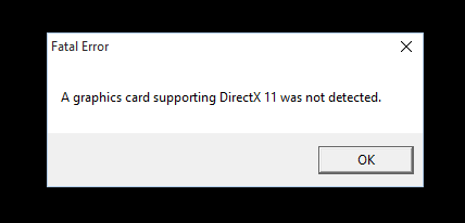 Error Screen - (directx, PC-Gaming)