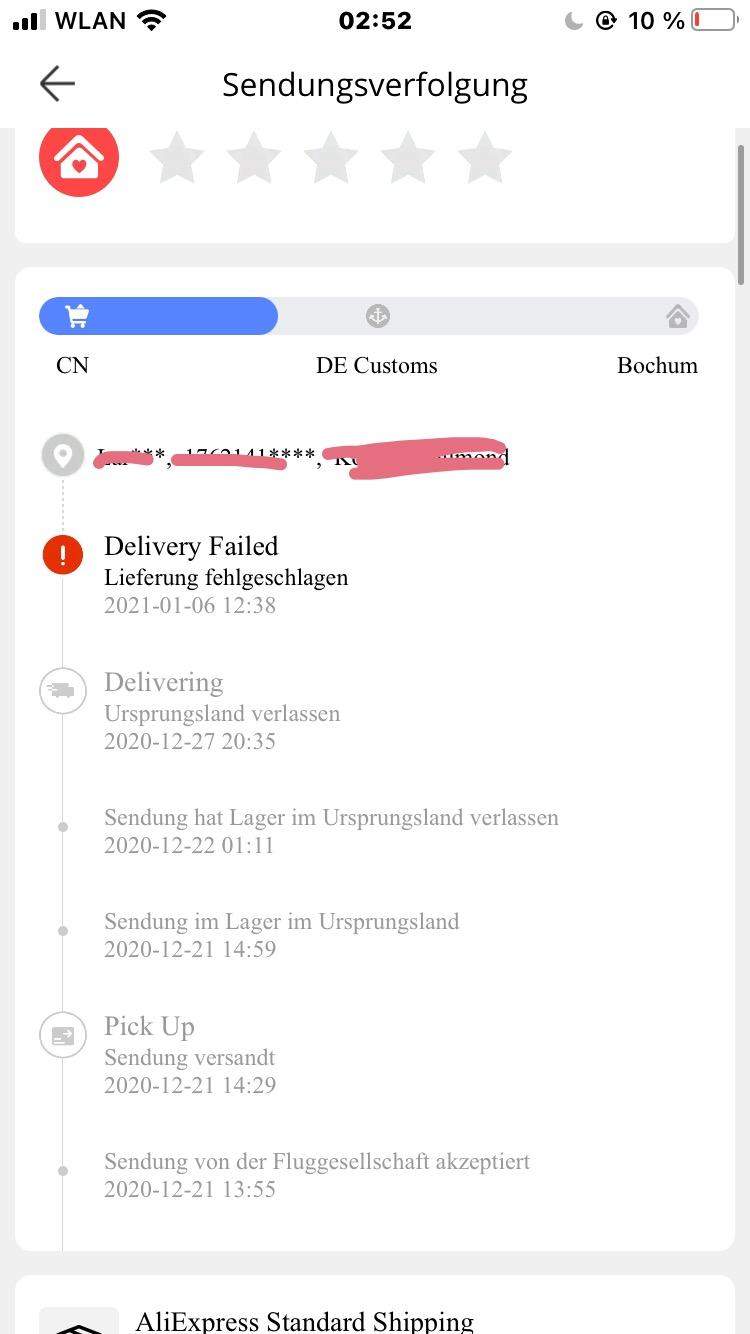 Aliexpress Wie Lange Dauert Lieferung AliExpress Lieferung fehlgeschlagen? (Versand, China, Online-Shopping)