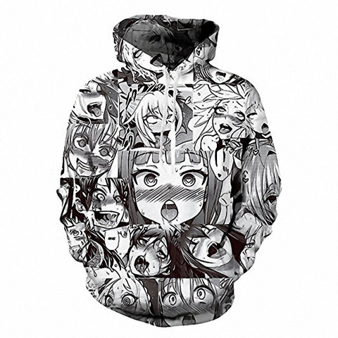 all over 3d print anime manga hoodie japan pullover otaku