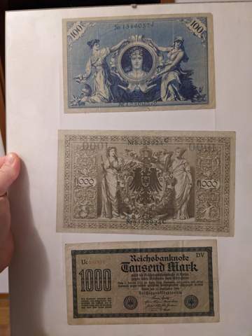 Alte Geldscheine? (Geld, Antiquitäten, Wertschätzung)