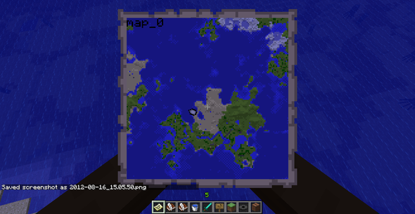Eine Alte Karte. Das ist die Hauptinsel wo sich das meiste abgespielt hat.  - (Minecraft, Server, Karten)
