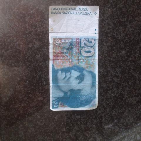 Alter Franken Schein Geld Banknoten Schweizer Franken
