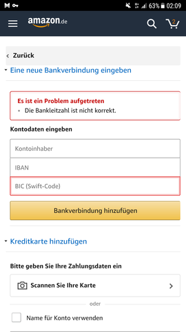 Amazon Bankverbindung Funktioniert Nicht Computer Online