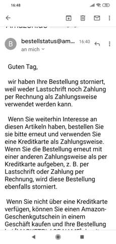 Amazon Bestellung Storniert Handy Versand Tablet