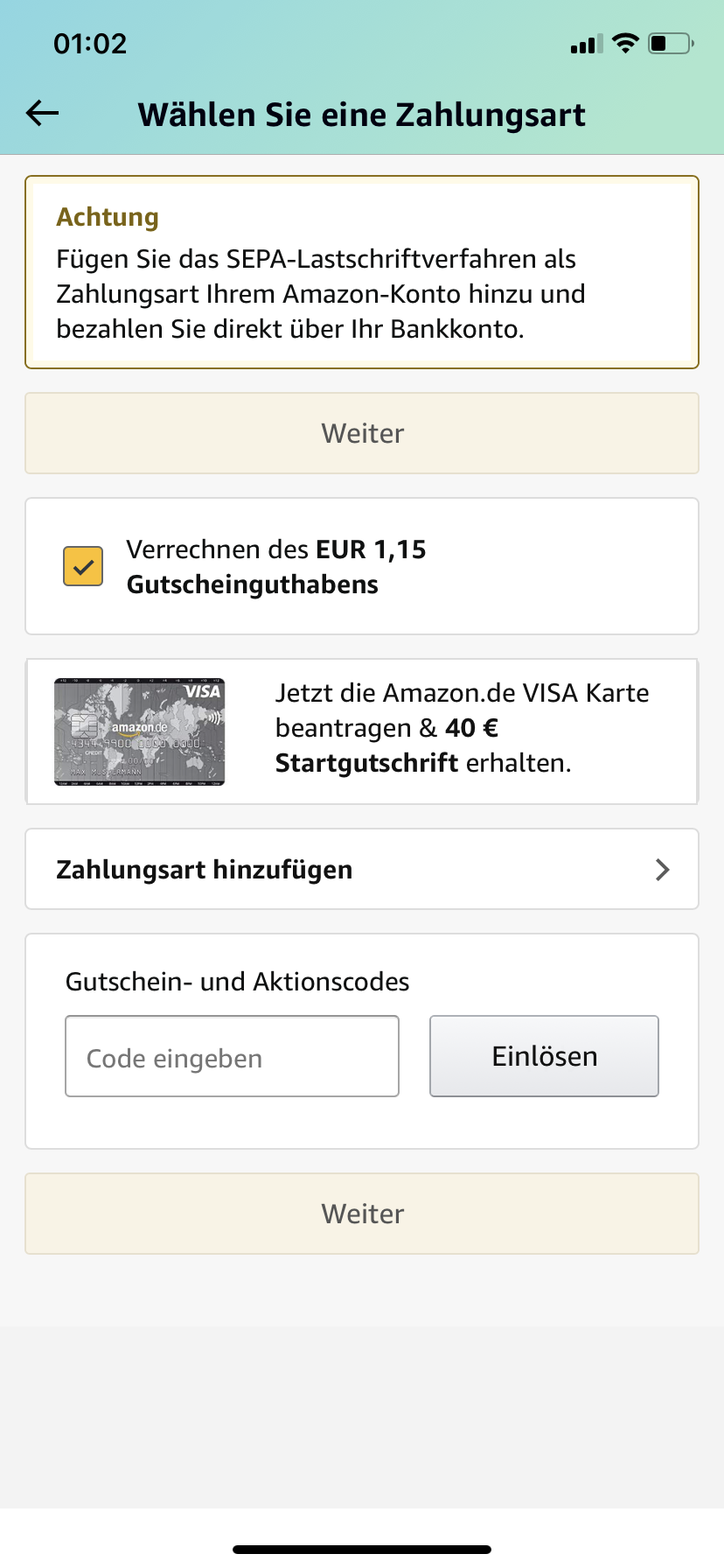 Amazon Mit Guthaben Bezahlen Geht Nicht