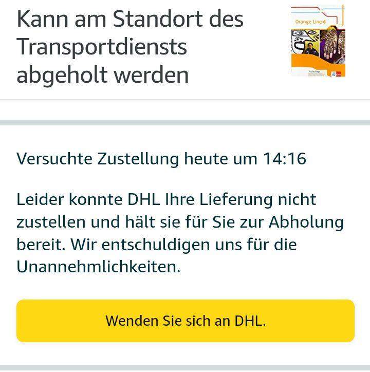 Amazon Lieferung Problem Abholstation? (Internet, DHL Paket)