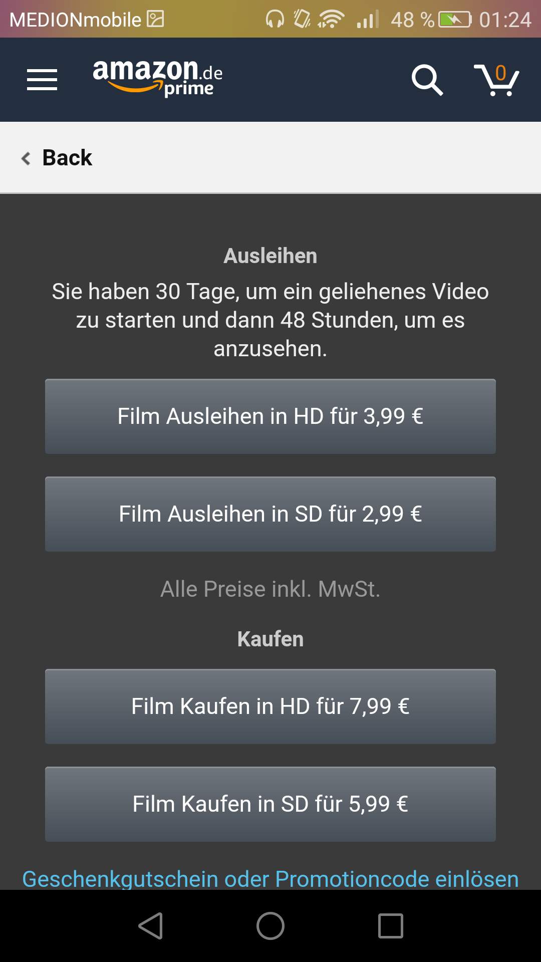 Amazon Prime und muss trotzdem zahlen obwohl ich in Prime enthalten