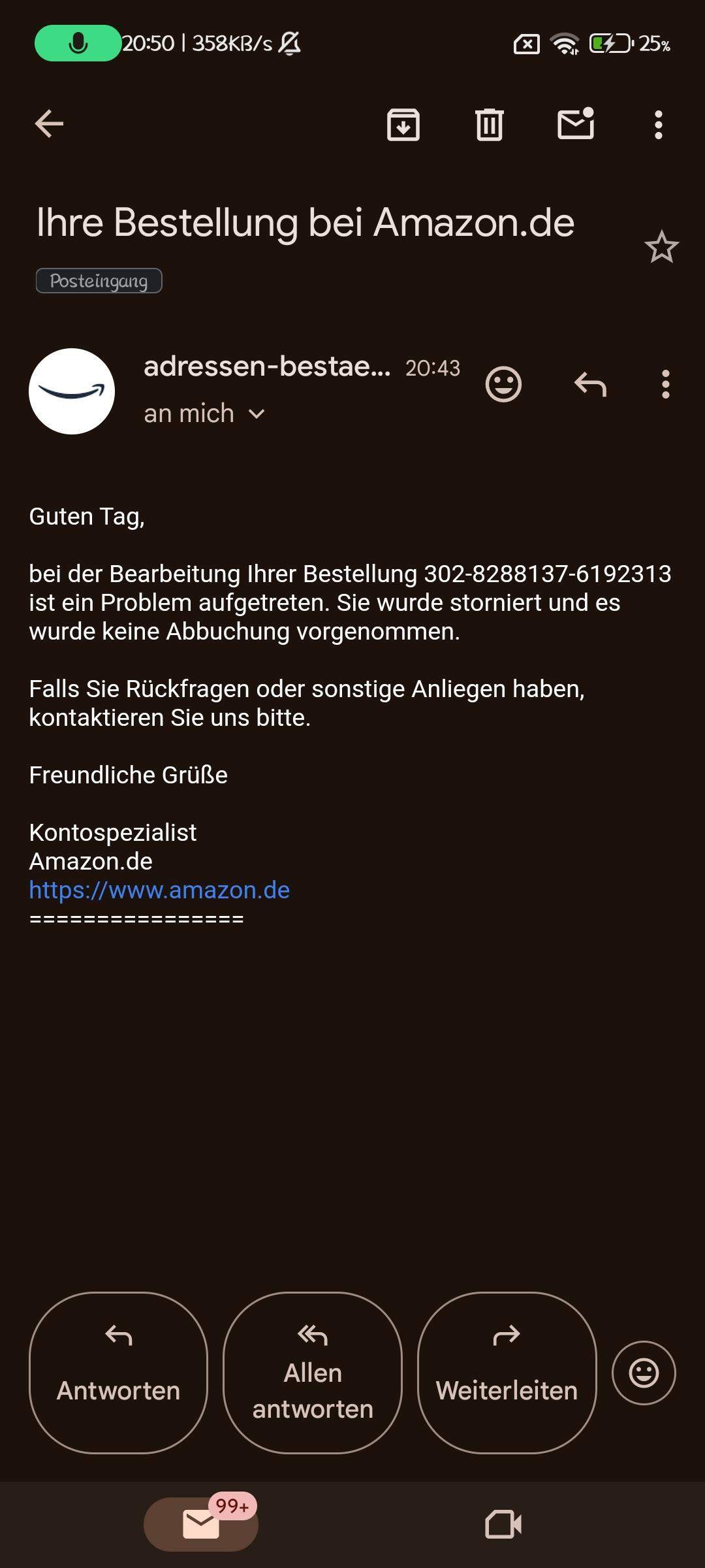 Amazon storniert Bestellungen? (Post, Versand, Bestellung)