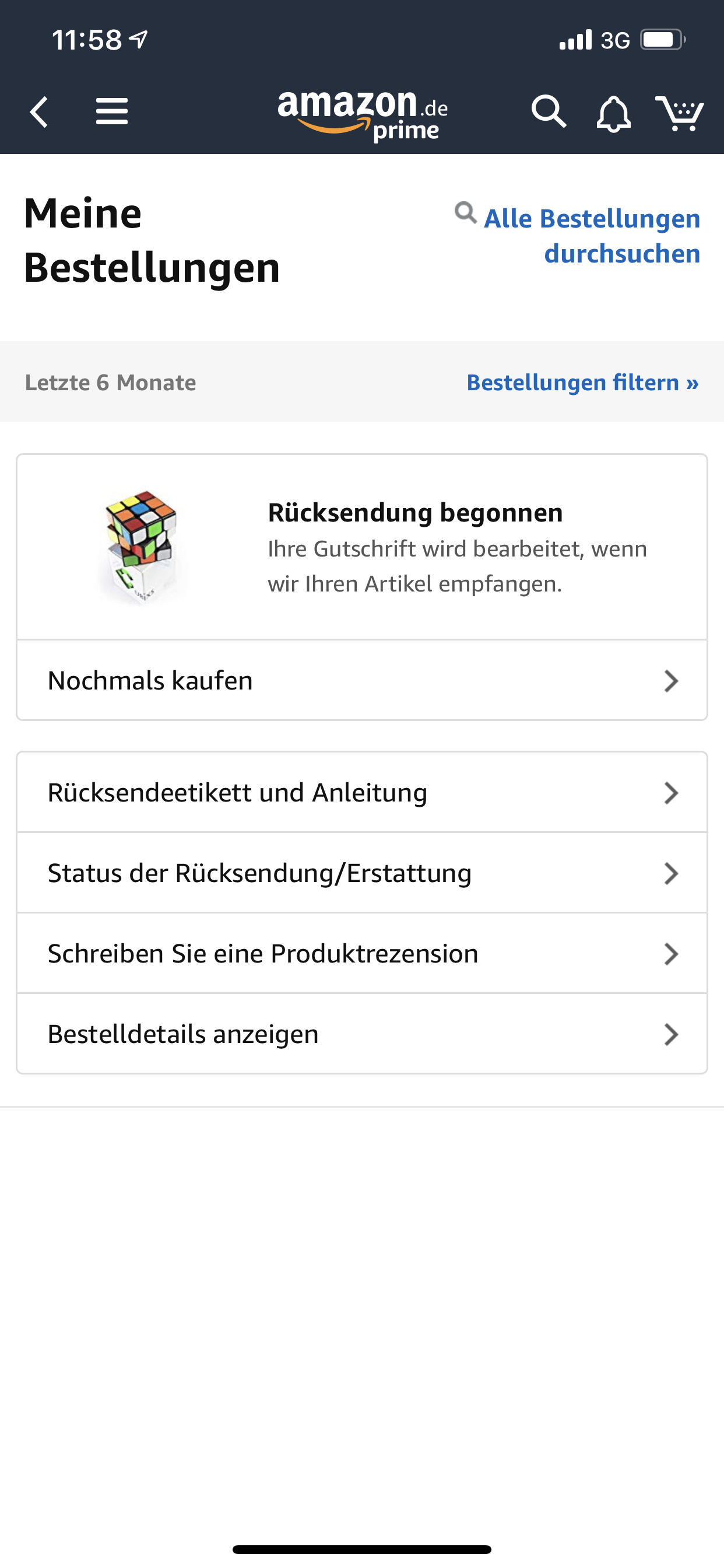 Amazon Stornierung Abbrechen Computer