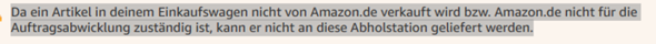 Amazon Versandadressen Meldung?