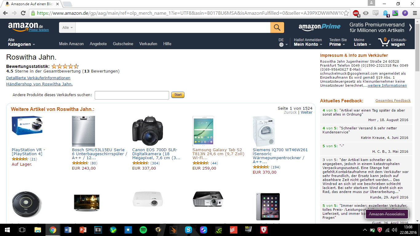 Ist Der Amazonshop Roswitha Jahn Serios Amazon Betrug