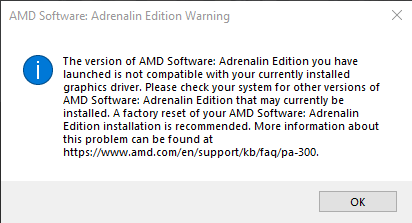 AMD Software deinstalliert sich automatisch?