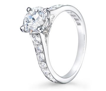 Einfacher Verlobungsring ausgefasst - (Ring, Verlobung, Cartier)