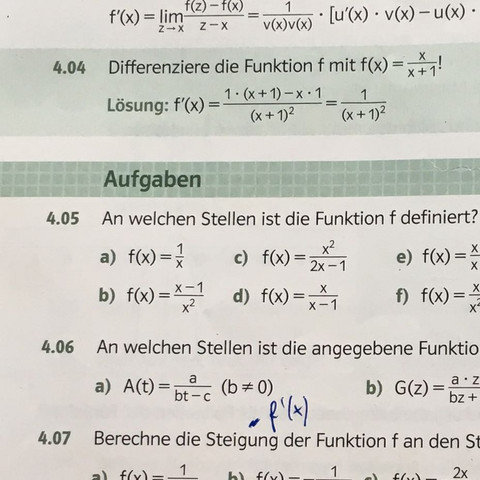 Das Beispiel 4.05 a) - (Schule, Mathematik, Physik)