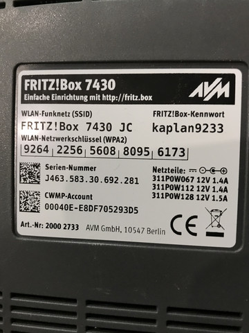 Anderes Stromkabel/Netzteil für Fritzbox benutzen?