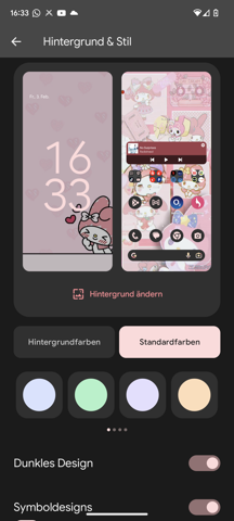 Android 13 Farbe anpassen am Hintergrund?