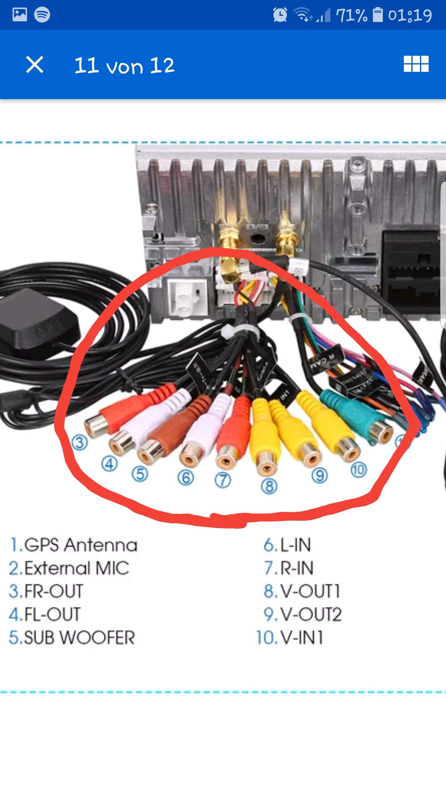 vhbw AUX Audio Adapter Kabel KFZ Radio kompatibel mit Blaupunkt