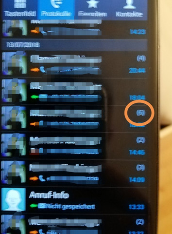 - (Android, Samsung Galaxy S3, anrufprotokoll)