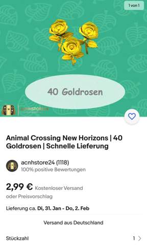 Animal Crossing New Horizons: Wenn ich goldene Rosen kaufe, kann ich sie dann direkt pflanzen, ohne sie züchten zu müssen?