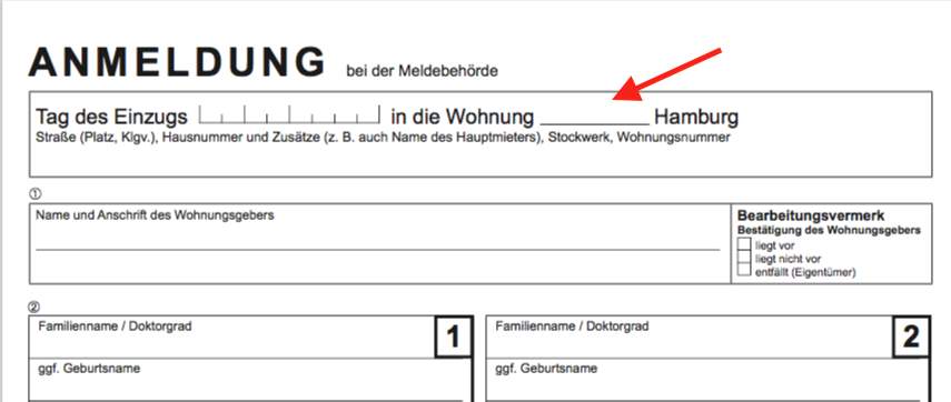 Anmeldung Meldebehörde Hamburg: Was muss ins Formular eingetragen werden? (Recht, Umzug ...