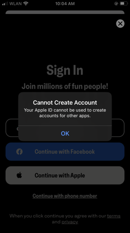 Anmeldung mit apple? (iPhone, App, iCloud)