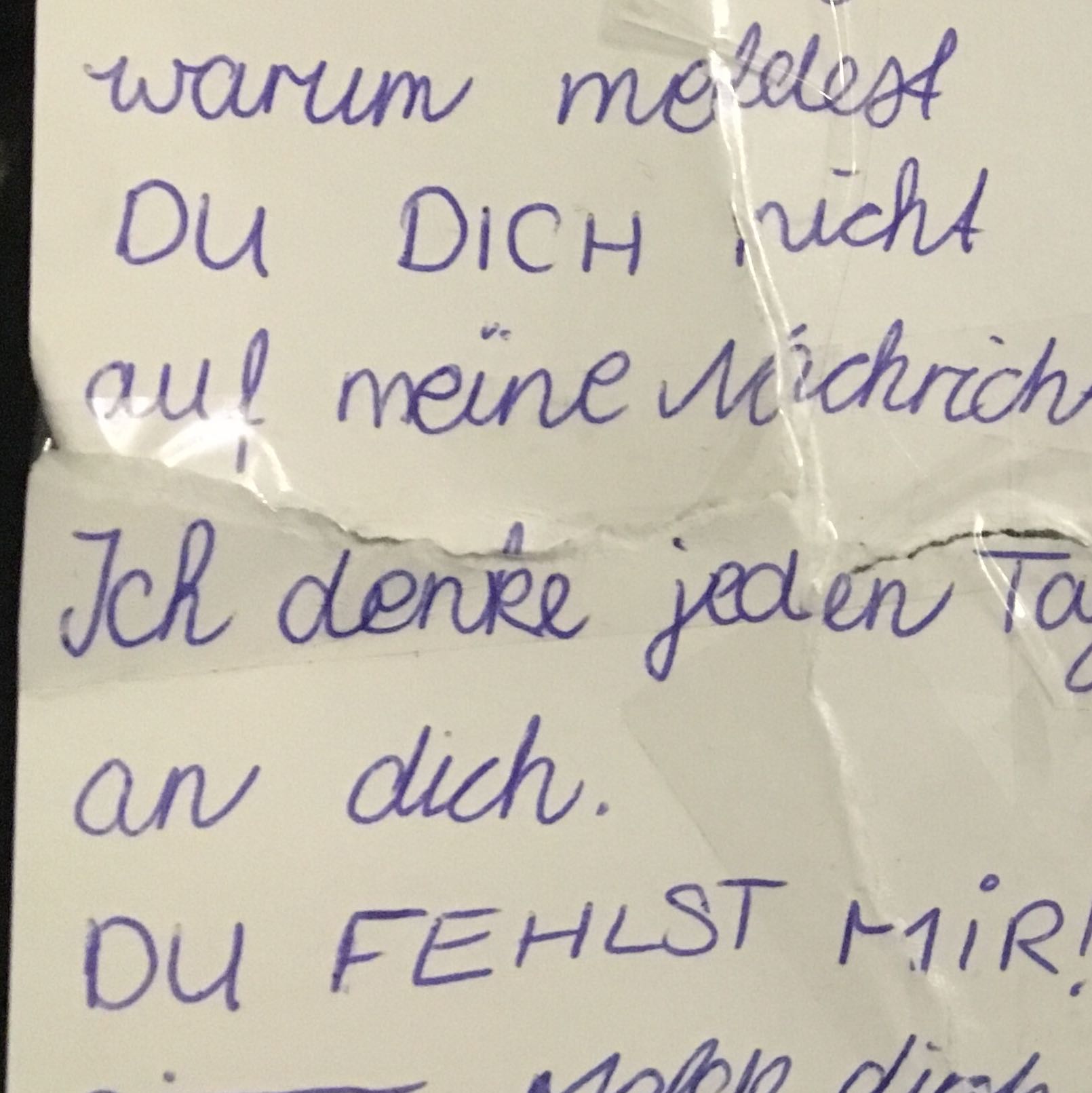 Anonyme Postkarte Als Absender Dein Schatzi Angst Polizei Post