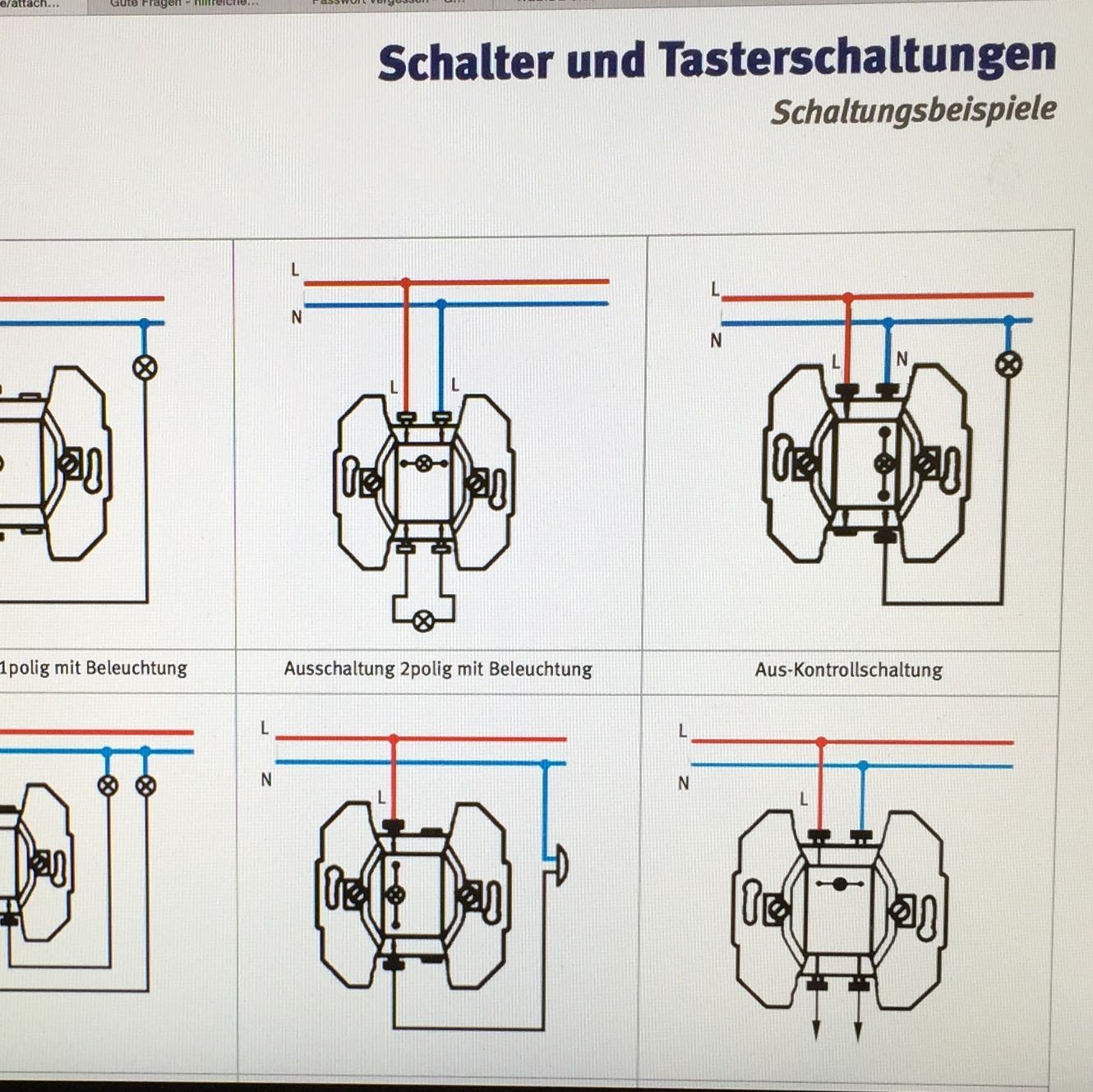 Anschluss Aus/Wechselschalter, beleuchtet von Kopp (Elektrik, Schalter