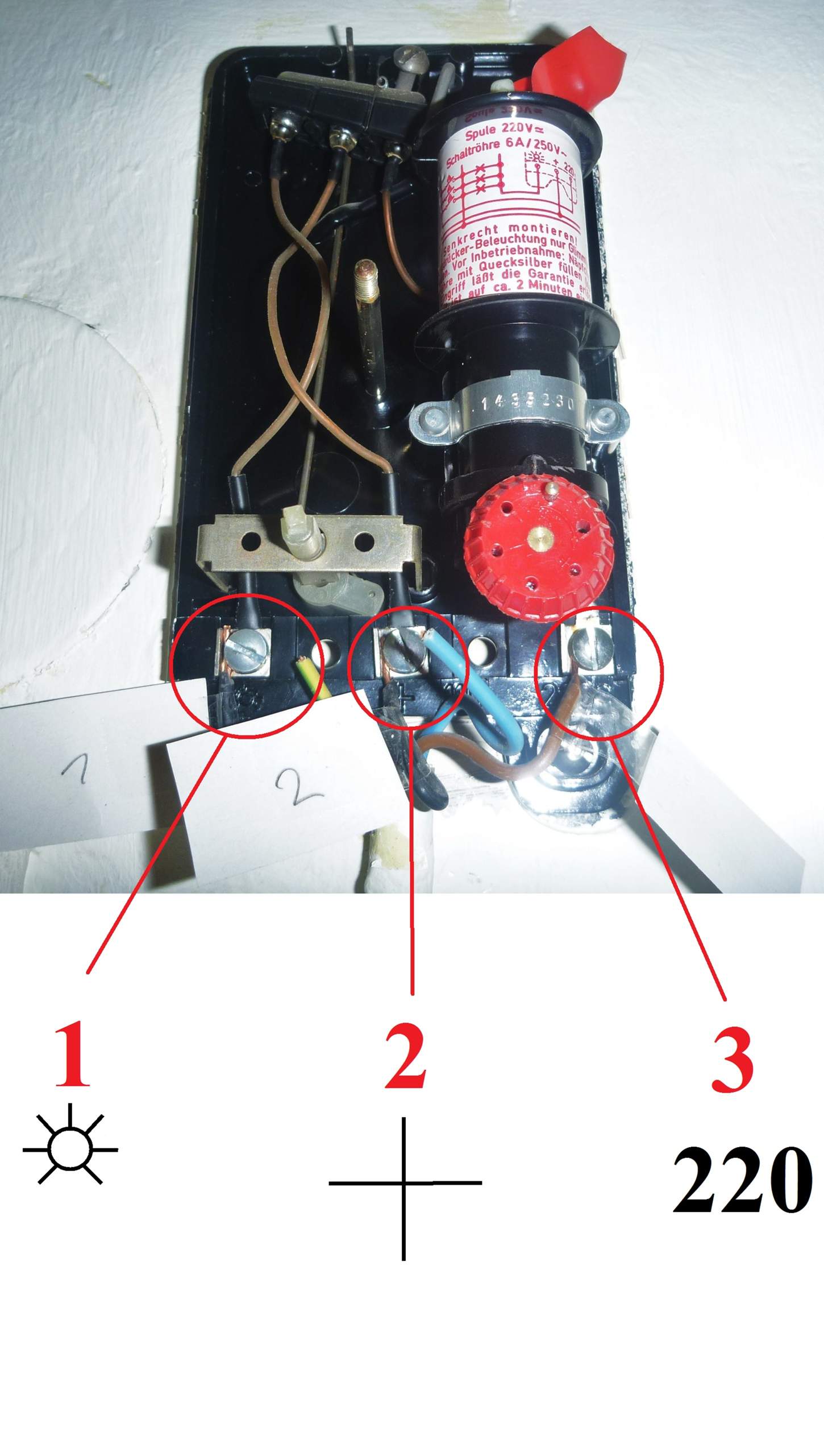 Anschluss Treppenhausautomat theben elpa 9 (Elektronik, Elektrik)