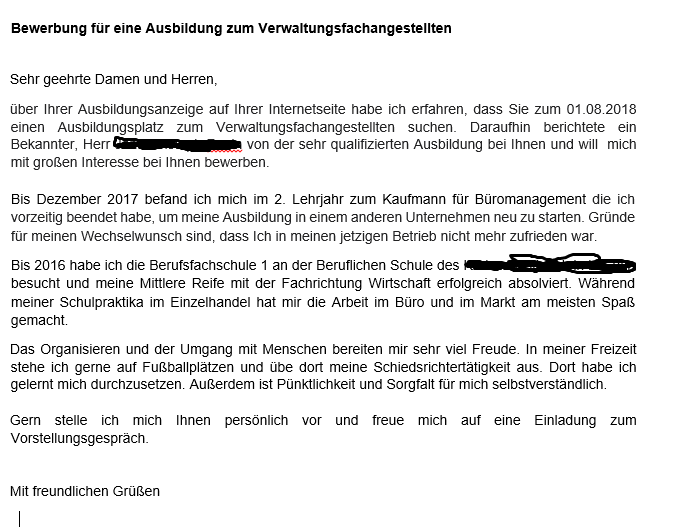 Anschreiben Tipps Anderungen Bewerbung