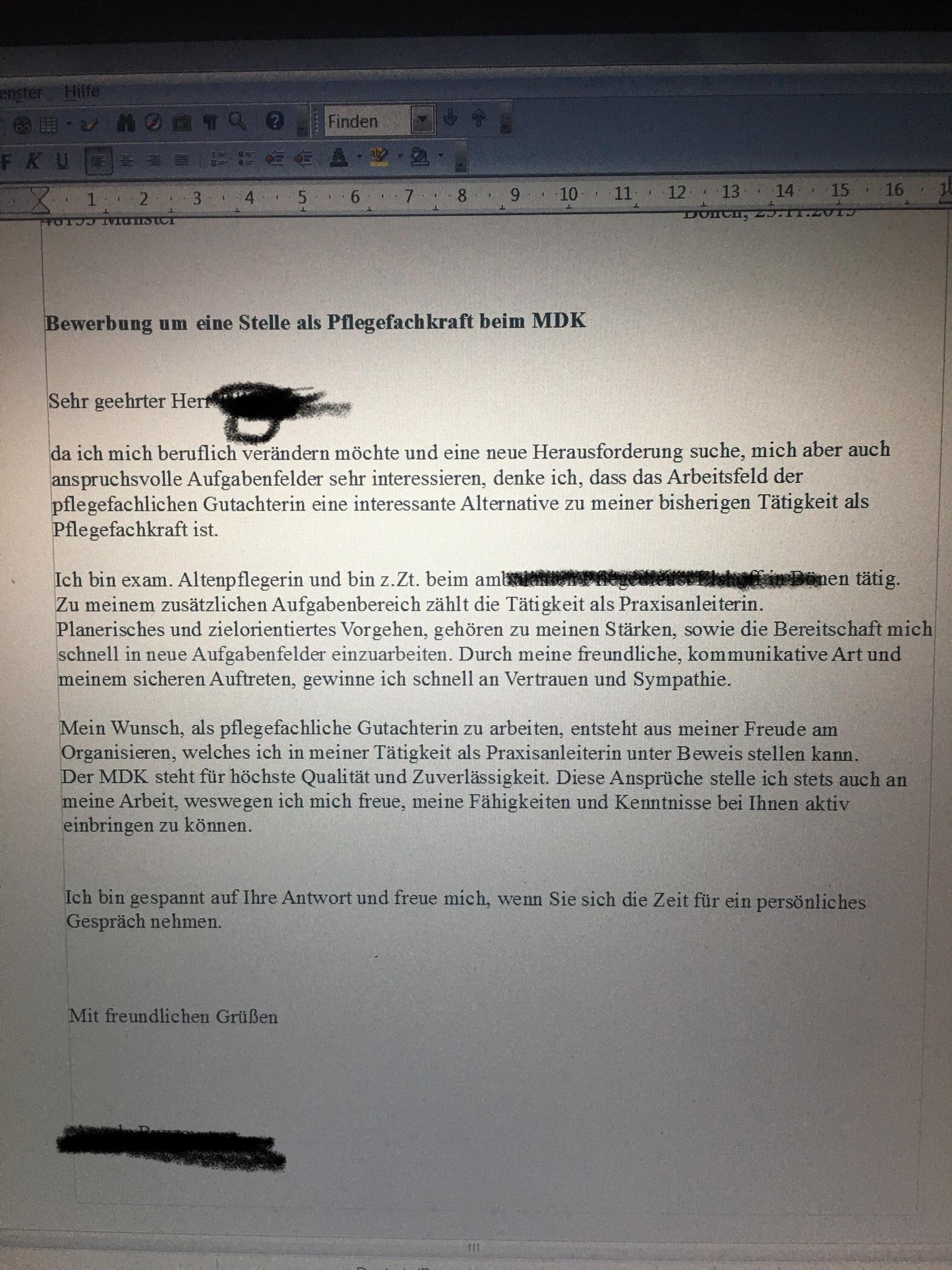 Anschreiben Bewerbung Als Pflegefachkraft Beim Mdk Ausbildung Und Studium Bewerbungsanschreiben Bewerbungsanschreiben Pflegefachkraft