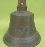 Anbei ein Beispielbild mit der Zahl „14“ - (Antik, Glocke, Bronzeglocke)
