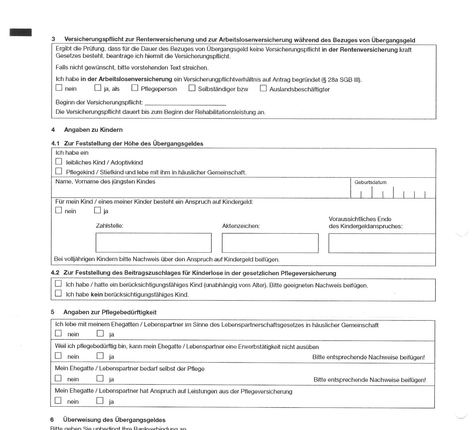 Antrag zur medizinischen Rehabilitation (Versicherung ...