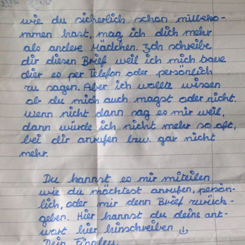 Freundin muster an liebesbrief Liebesbriefe